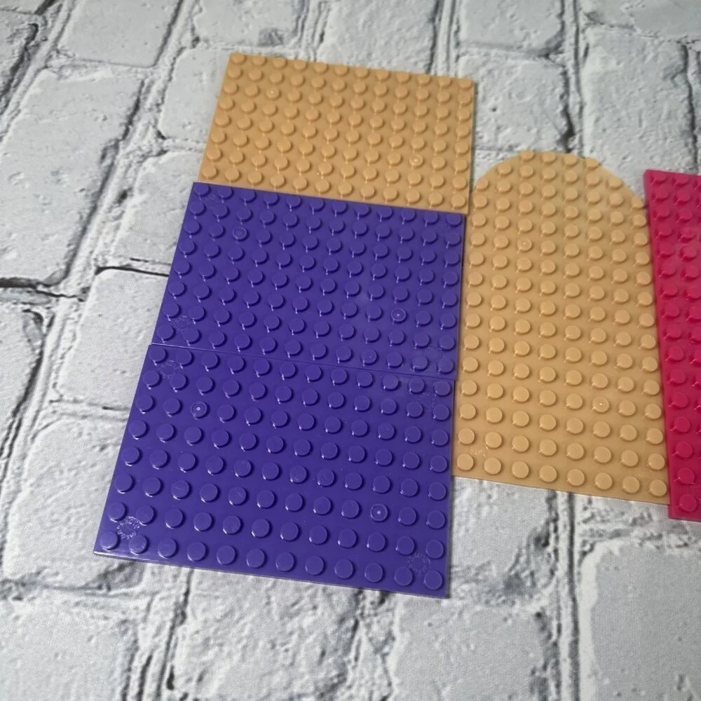 Mega Blok Bloks Heart Girl Baseplates Replacement Add-on Pieces Parts Lot of 8